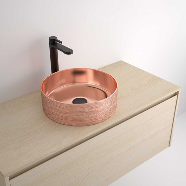 Codis lavabo sobreencimera brillo fino cilin cobre