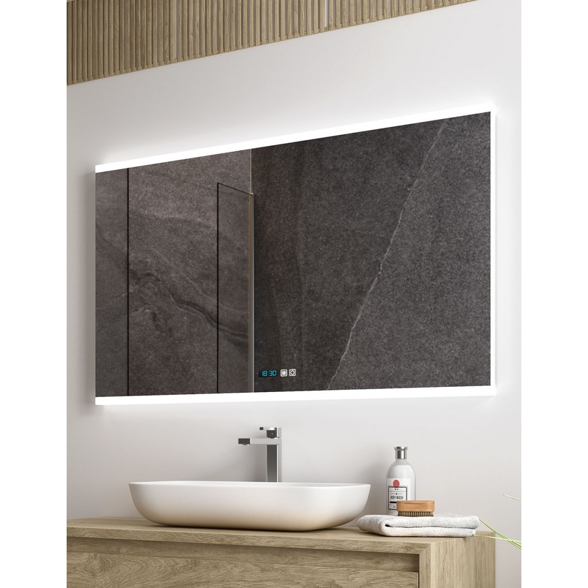 Coycama espejo LED spoty con altavoces Bluetooth