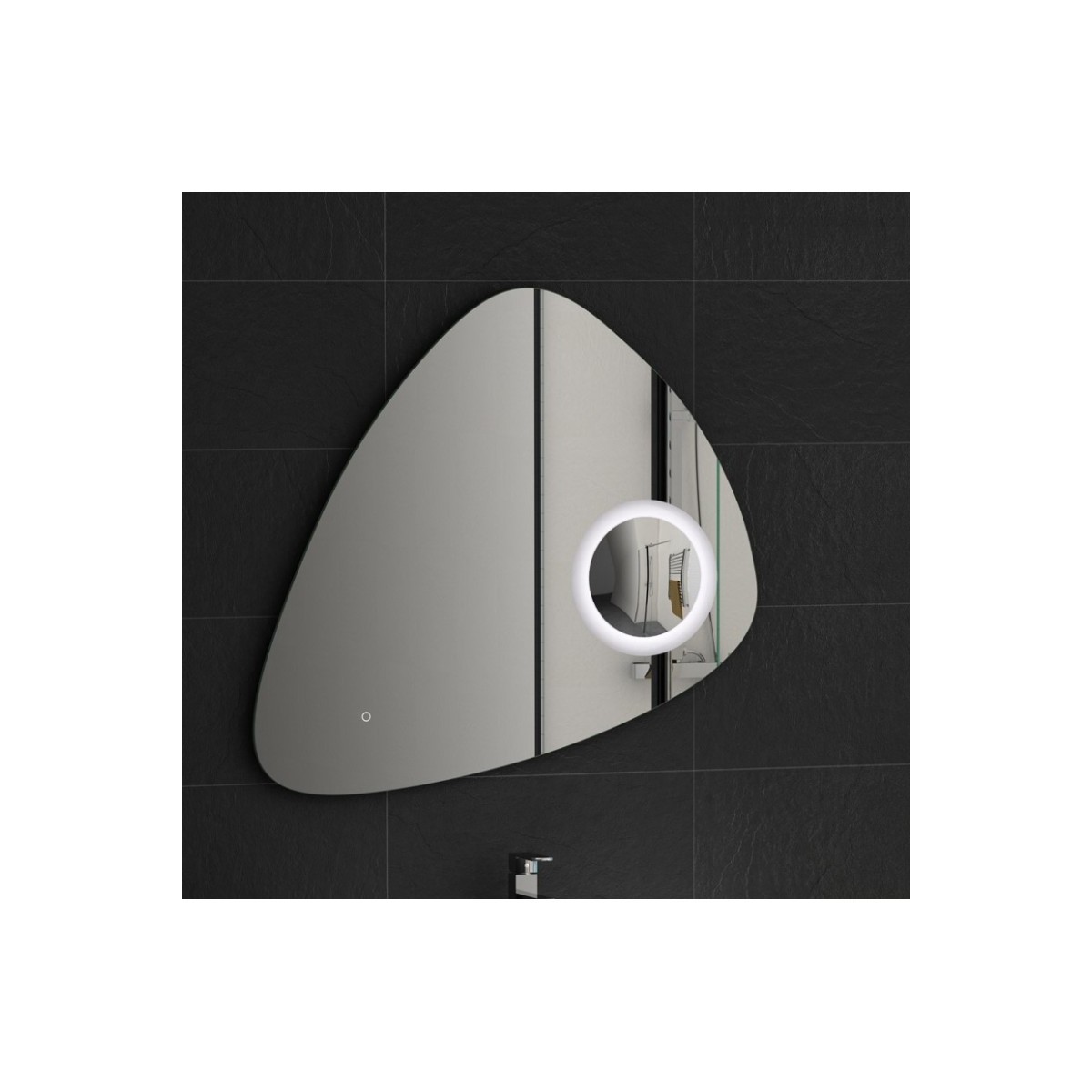 Coycama espejo LED stone 80x80cm