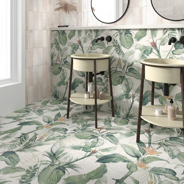 Mainzu mural spring leaves 120x120 2