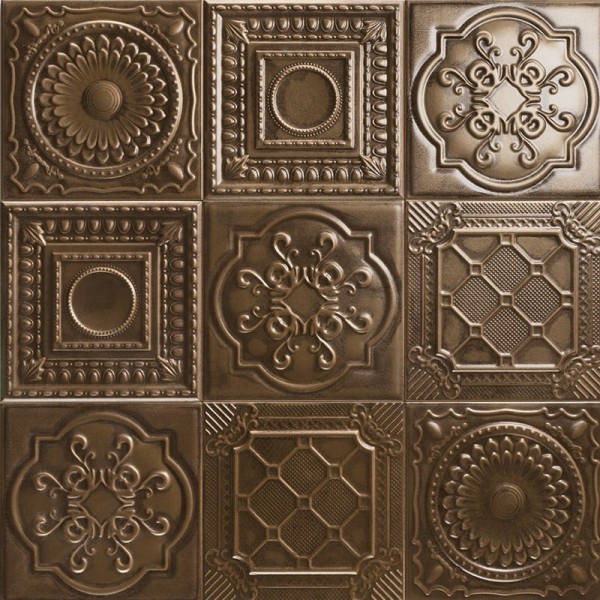 Mainzu metal tiles relief bronze 20x20
