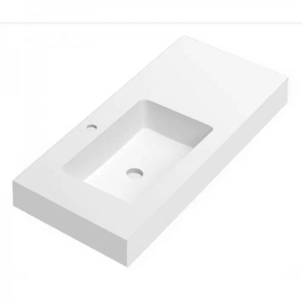 Coycama lavabo solid surface ambar con faldón seno...