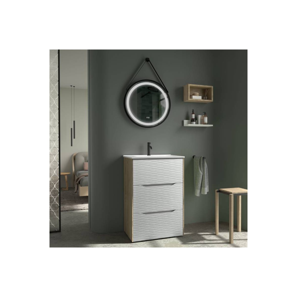 Coycama nubia mueble de baño laterales roble...