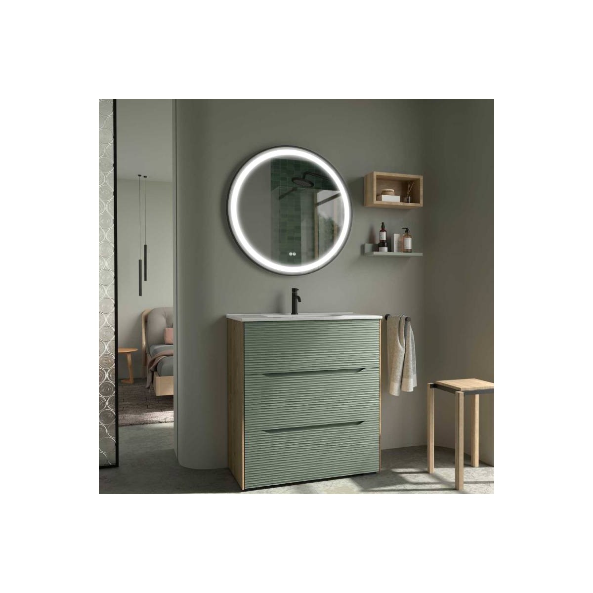 Coycama nubia mueble de baño laterales roble...