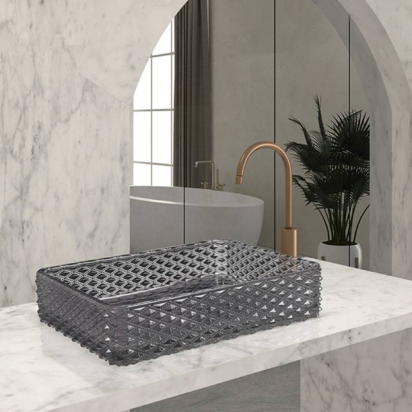 Artbath lex lavabo sobre encimera cristal 44,5×41,5×11,5