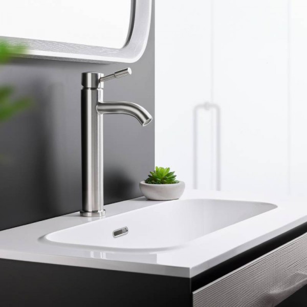 Galindo monomando lavabo alto Inox 2