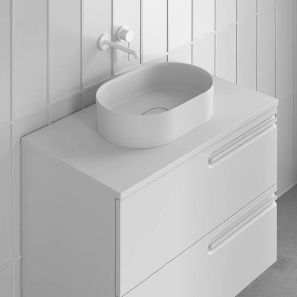 Royo Oval lavabo sobre encimera solid surface