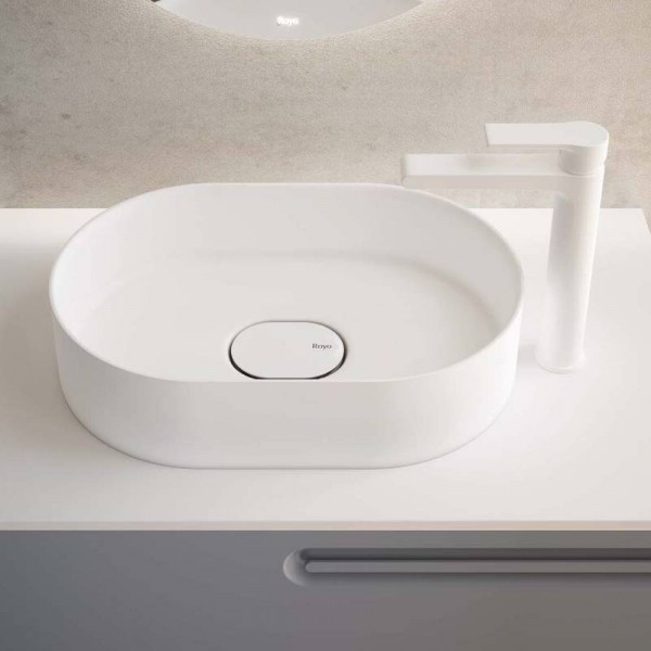 Royo Oval lavabo sobre encimera solid surface