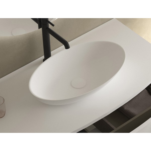 Royo volta lavabo sobre encimera solid surface 2