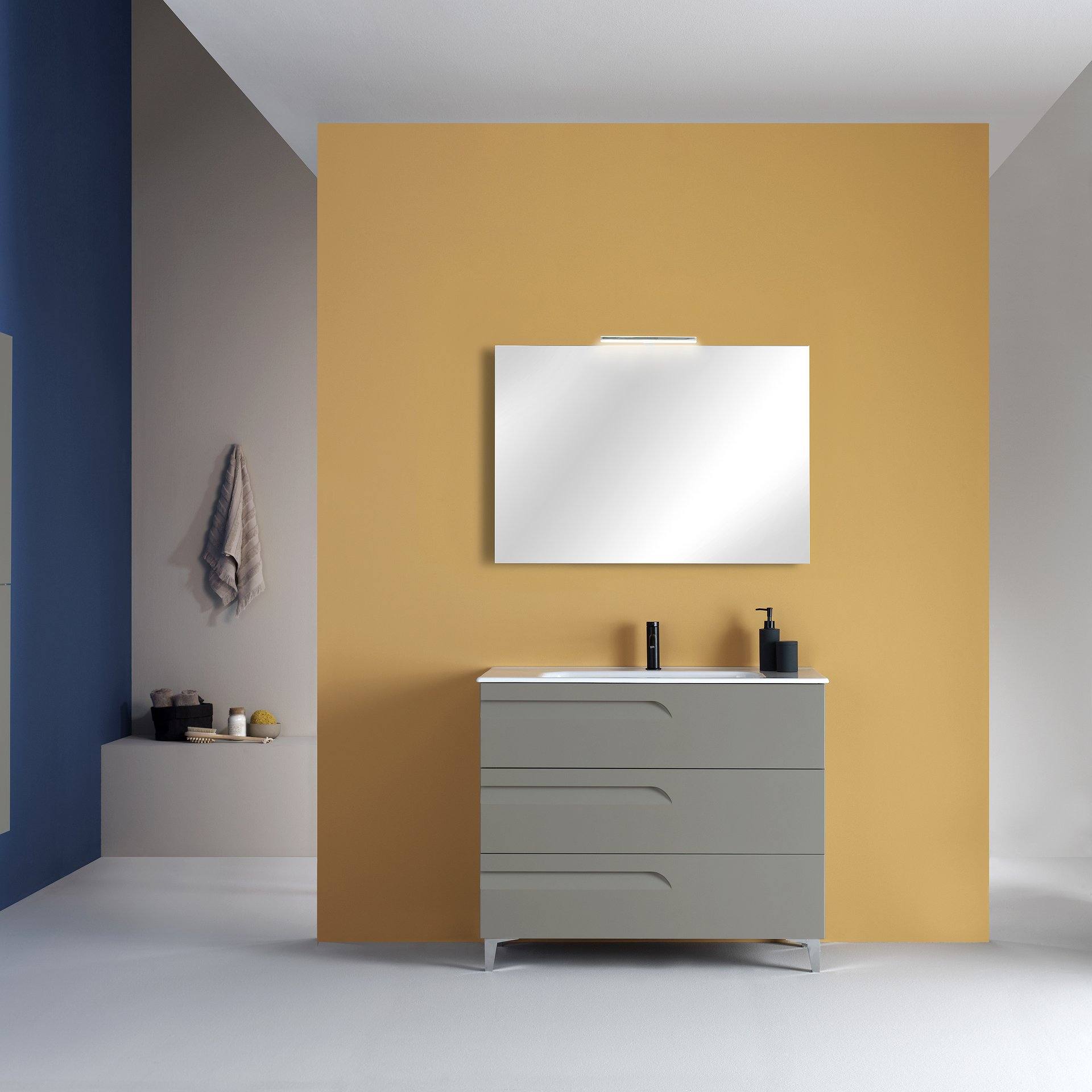 Aumentar montar Crítica Mueble + lavabo: Royo vitale mueble de baño 3 cajones + lavabo slim